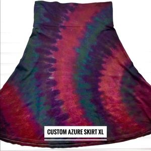 Custom Tie Dye LuLaRoe Azure Skirt